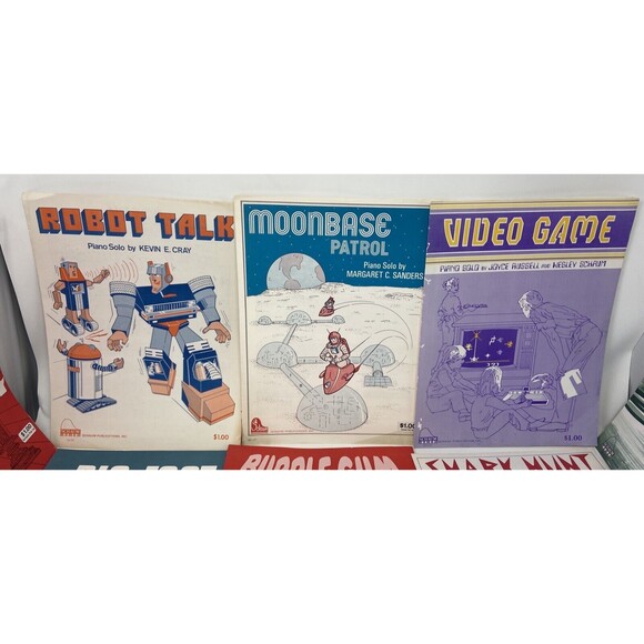 Lot Of 11 Vintage Schaum Piano Solo Sheet Music Books - Video Game, Shark Hunt - Picture 4 of 6